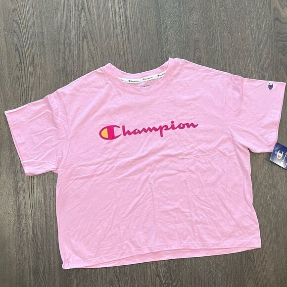 Champion Tops - NWT Champion Pink Red Graphic Crop Top - Size 1X